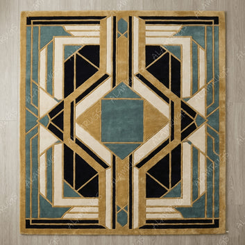 Modern Geometric Art Deco Rug