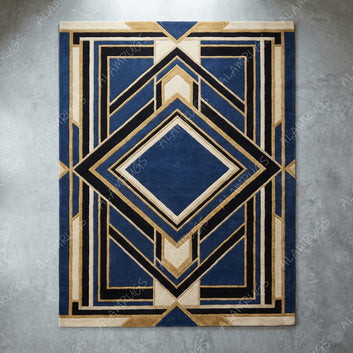 Modern Art Deco Geometric Rug